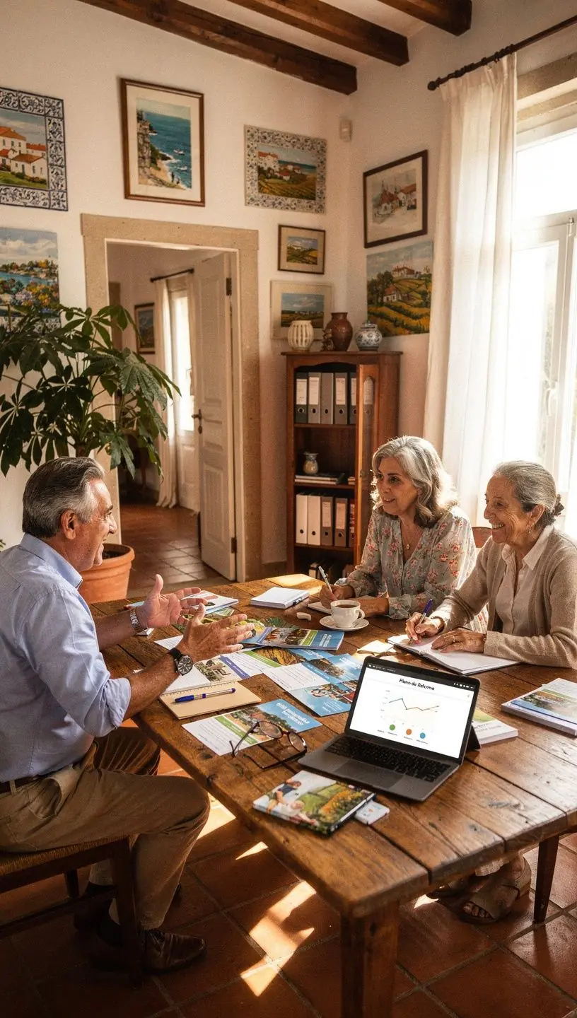 Personalized retirement action plan with coaching session imagery.